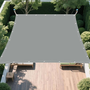 Voile d'ombrage carrée personnalisable en fibre de polyester 100 % résistante aux UV et imperméable pour terrasse extérieure - Product Image 1