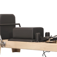 JOHOOFURNITURE Tempat Tidur Pilates Reformer Kayu Karet Dapat Disesuaikan Tahan Lama Peralatan Kebugaran Studio Pilates Grosir Langsung dari Pabrik