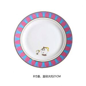 Juego de Taza y Plato de Cerámica Archie de La Bella y la Bestia, Taza de Té de Porcelana Pintada, Taza de Té de la Sra. Potts - Product Image 6