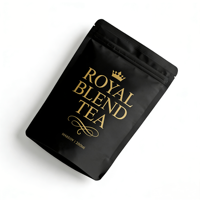 Sachet refermable personnalisé imprimé en tampographie, noir mat, pour emballage de thé de luxe, aliments pour animaux et nouilles