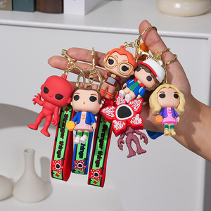 Llavero de PVC de la Serie <span class=keywords><strong>Stranger</strong></span> <span class=keywords><strong>Things</strong></span>, Nuevo Lanzamiento al por Mayor, Precio Accesible, Regalo Sorpresa para Niños y Adultos, Decoración para Bolsos - Product Image 1