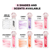 Lip Gloss Cair Pewarna Bibir Alami Vegan Tahan Lama Melembapkan Menghidrasi Label Pribadi Khusus Berkilau Tinggi dengan Vitamin E