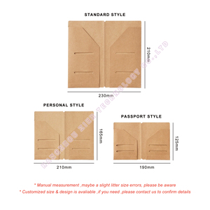 Cuaderno TN para viajeros, papel Kraft personalizado, bolsillo para tarjetas, cubierta de PVC de hojas sueltas, carpeta de archivos de tamaño estándar para pasaporte - Product Image 2