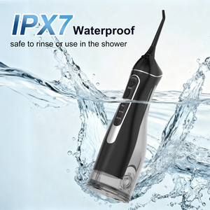 Hydropulseur <span class=keywords><strong>dentaire</strong></span> pour l'hygiène buccale, réservoir <span class=keywords><strong>d</strong></span>étachable de 300 ml, étanche IPX7, rechargeable, USB-C, sans fil, portable - Product Image 3