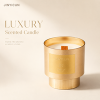 Bougie parfumée de luxe en métal de 300g avec boîte cadeau, 8 parfums, logo personnalisé, marque privée OEM pour la maison, l'hôtel, le spa et les cadeaux