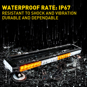 Auxito 6500K Color Temperature New Condition Rooftop Traffic Advisor in White amber Double Side <b>LED</b> Emergency Strobe <b>Light</b> <b>Bar</b> - Product Image 6