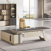 Grande table de direction ergonomique en palissandre moderne de luxe Table de bureau pour directeur général Meubles de bureau