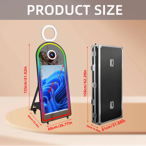 Photobooth Borne Selfie Arche Miroir Magique avec Écran Tactile de 43 Pouces, Appareil Photo et Imprimante Numérique pour Fêtes - Product Image 5