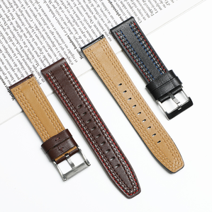 Bracelets de montre classiques en cuir véritable à dégagement rapide 20 mm 22 mm pour hommes et femmes - Product Image 3