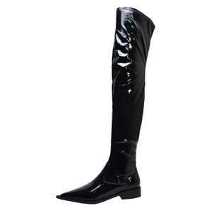 WETKISS Nave di Goccia di Affari Delle Donne di Inverno Scarpe <span class=keywords><strong>Punta</strong></span> <span class=keywords><strong>A</strong></span> <span class=keywords><strong>Punta</strong></span> Lunga Del Tubo Scarpe Sexy Fetish Coscia <span class=keywords><strong>Stivali</strong></span> Alti Sopra Il Ginocchio <span class=keywords><strong>Stivali</strong></span> - Product Image 3