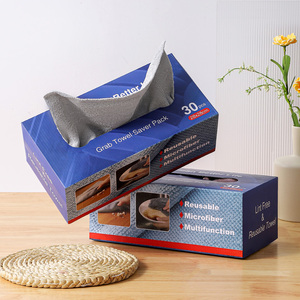 Chiffons de nettoyage en microfibre réutilisables, sans peluches, très absorbants, sans ourlets, lingettes en microfibre, serviettes de nettoyage pour cuisine, voiture, vitres - Product Image 4