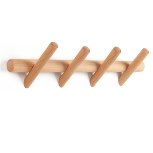 Porte-serviettes mural en bambou minimaliste et écologique à 3 crochets pour l'organisation de la cuisine et de la salle de bain et la décoration de l'entrée - Product Image 1