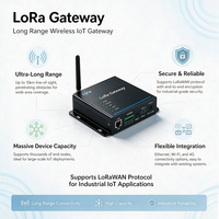 Passerelle IoT industrielle YFL1410-ETH IP30 LoRaWAN BLE 5.0 avec double antenne, liaison Ethernet en option, bandes ISM, unité sur rail DIN, solaire