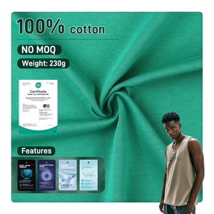 Jufeng Oeko Chứng Nhận 235 GSM Hữu Cơ Vải Cotton 100% Nhuộm Dệt Kim Chải Kỹ Duy Nhất Đôi Sợi Đồng Bằng Dệt Jersey Cô Gái Áo Sơ Mi - Product Image 1