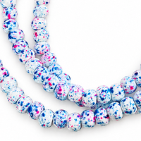 Câble de charge rapide USB multifonction 3-en-1 tendance avec perles confettis et motif moucheté, type C, cadeau artistique pour smartphones