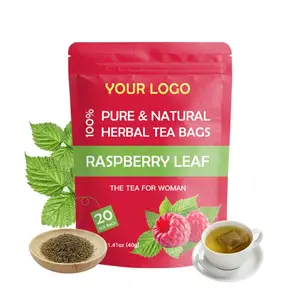 Логотип на заказ, лидер продаж, чайные пакетики с красными листьями малины, сушеный чай из листьев малины