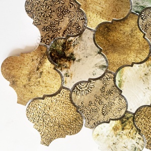 Azulejos de pared de <span class=keywords><strong>Color</strong></span> dorado de lujo de diseño moderno, salpicaduras de baño para cocina, baño, Villa, decoración Interior del hogar - Product Image 6