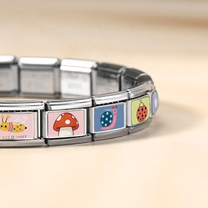 Bracelet modulaire de style italien à motif animalier mignon, en acier inoxydable électroplaqué, multifonctionnel, DIY, détachable - Product Image 3