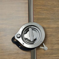Poignée de verrouillage à anneau en D en acier inoxydable MS020 avec loquet à anneau en D pour porte