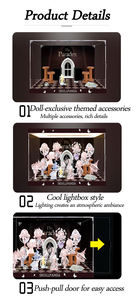 Caja <span class=keywords><strong>de</strong></span> Almacenamiento <span class=keywords><strong>Vertical</strong></span> <span class=keywords><strong>de</strong></span> Plástico Estilo Chino para Figuras <span class=keywords><strong>de</strong></span> Acción, Serie SKULLPANDA Gates, con Cubierta Antipolvo, Fácil <span class=keywords><strong>de</strong></span> Usar - Product Image 6