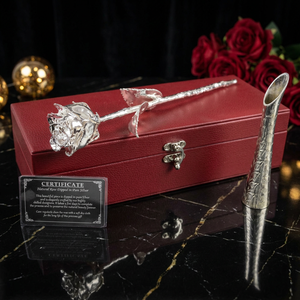 Caja de Regalo de Rosas Naturales Chapadas en Oro de 24K de Lujo - Regalo Ecológico y Duradero para Navidad, Día del Padre, Graduación, Aniversario - Product Image 3