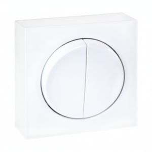 Interrupteur à bascule blanc DUNE avec bouton poussoir Interrupteurs à bascule de qualité supérieure - Product Image 1