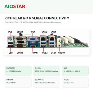 Carte mère industrielle B75 LGA1155 Micro ATX <span class=keywords><strong>Intel</strong></span> <span class=keywords><strong>I7</strong></span>/I5/I3 double LAN 6 ports COM DDR3 16 Go double canal VGA PCIe X16 2 PCI Nouvelle - Product Image 3