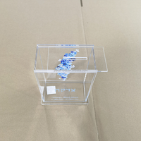 Boîtes de dons personnalisées en acrylique transparent Waterdale Collection Mini Charity Custom Lucite Donation Boxes Acrylic Tzedakah Box