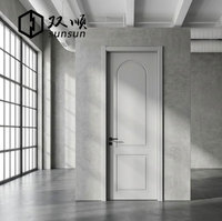 Portes en bois de style chinois Shuangshun - Portes de chambre personnalisées pour les maisons, portes d'hôtel, portes simples et sans peinture