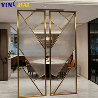 Cloison de séparation en verre pliable sur mesure pour restaurant, panneau décoratif, séparateur de pièce design