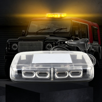 Nueva Barra de Luces LED Ámbar para Techo de Camión, Barra de Luces de Emergencia Intermitente Magnética, Mini Barra de Luces de Advertencia, IP56 Impermeable, 12V-24V