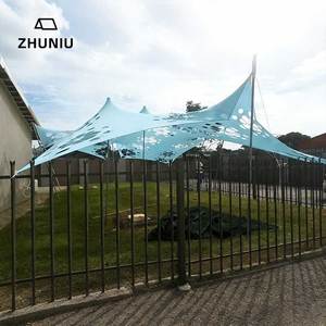 Tente de camping ZHUNIU <span class=keywords><strong>Unistrengh</strong></span> en forme d'étoile, imperméable, anti-UV, coupe-vent, en polyester extensible, pour toutes les saisons, événements en plein air - Product Image 6