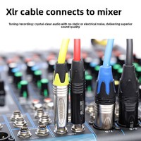 Cable XLR Multicanal ABCCABLS, Conector de 3/5 Pines con Contactos Chapados en Oro, Cable de Audio Balanceado de 5 Colores para Escenario