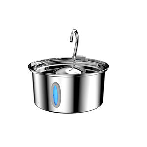 थोक आधुनिक स्मार्ट स्वचालित पालतू कटोरे फीडर अल्ट्रा शांत स्टेनलेस स्टील बिल्ली पानी का फव्वारा सबूत चार्जिंग सीधे चार्ज - Product Image 3