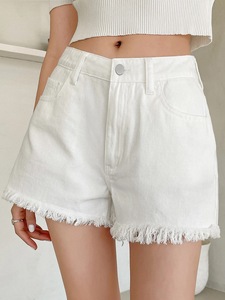 Venta al por mayor de fábrica, nuevos pantalones <span class=keywords><strong>cortos</strong></span> de mezclilla bordados con bolsillo para mujer, pantalones <span class=keywords><strong>cortos</strong></span> de mezclilla ajustados suaves y transpirables dulces y picantes - Product Image 6