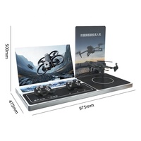 Présentoir de comptoir interactif en acrylique personnalisé pour le commerce de détail, présentoir de bureau intelligent en acrylique avec lecteur audio-vidéo LCD