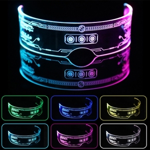 <span class=keywords><strong>Gafas</strong></span> Cyberpunk brillantes <span class=keywords><strong>de</strong></span> siete colores fiesta creativa ciencia ficción diseño <span class=keywords><strong>de</strong></span> panal polarizado para festivales <span class=keywords><strong>de</strong></span> música al por mayor - Product Image 3
