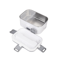 Boîte à lunch électrique portable 60W 1,8L, chauffe-plat compatible 12V/24V/220V/110V pour voitures/camions/maisons/12V