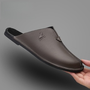 Chaussures de pêcheur pour hommes, style rétro tendance, respirantes, dessus en PU, semelle en caoutchouc, semelle plate, tongs ouvertes, style décontracté polyvalent - Product Image 2