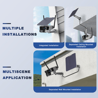 Caméra WiFi 4K avec double objectif ultra grand angle, caméra solaire 4G 4K HD, panoramique à 180 degrés, caméra IP de sécurité à double objectif