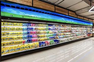 Tùy chỉnh duy nhất-nhiệt độ làm mát không khí thương mại mở máy làm lạnh/sữa & rau hiển thị tủ lạnh với tự động rã đông - Product Image 4