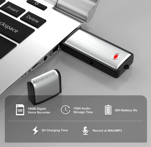 Enregistreur vocal numérique miniature à activation vocale, 18 heures d'enregistrement continu, réduction de bruit DSP, enregistreur vocal USB OEM - Product Image 2
