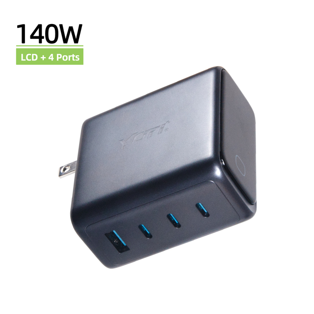 140W GaN Super Fast Charger, Multi-Port USB-C PD QC3.0 PPS, for iPhone Mac Samsung US Plug Factory Supplier Wholesale OEM ODM
