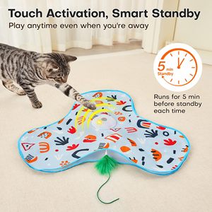 New Design Plastic Hide and Seek <b>Interactive</b> <b>Cat</b> <b>Toys</b> Moving Concealed Wand Feather Automatic Chargeable <b>Toys</b> for <b>Cats</b> - Product Image 3