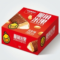 Collation exotique Kaman, collation de riz croustillant, saveur cacahuète, biscuits roulés, 64g, pack familial