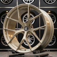 Jantes en alliage d'aluminium forgées GUDE de 10 000 tonnes, à déport profond, couleur or, pour Mercedes-Audi, pour roues personnalisées de 17 à 23 pouces