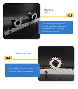 Bán buôn skylon din6 M4 39*39*1000mm chống phản ứng chuyển động tuyến tính giá bánh răng vật liệu thép Mài xoắn ốc - Product Image 4