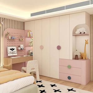 Armario <span class=keywords><strong>Infantil</strong></span> con Panel Perforado Integrado y Escritorio, Mueble de Almacenamiento Personalizado para <span class=keywords><strong>Dormitorio</strong></span> de Niños y Niñas - Product Image 1