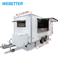 Camion de restauration WEBETTER, remorque alimentaire commerciale de 4 m avec cuisine complète entièrement équipée, restaurant mobile à vendre aux États-Unis