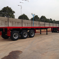 China <strong>Best</strong> <strong>Selling</strong> Low Price 3 Axles 20ft/40ft <strong>Flatbed</strong> Semi Truck <strong>Trailer</strong> Container Flat Bed <strong>Trailer</strong> for Sale